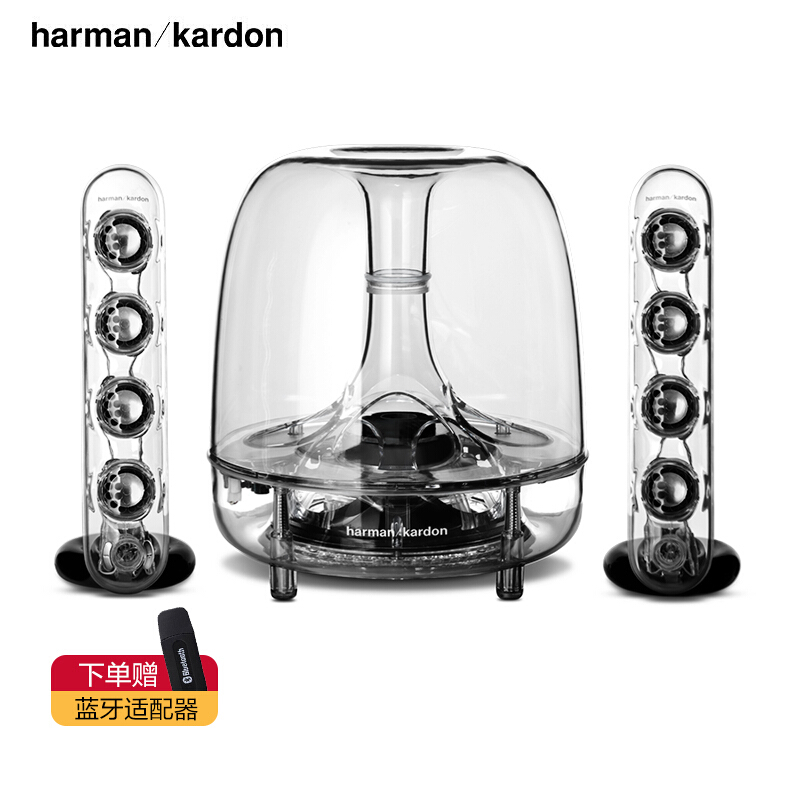 哈曼卡顿(Harman Kardon)SoundSticks III 水晶3代音响 多媒体室内桌面电脑/电视音箱 有线版
